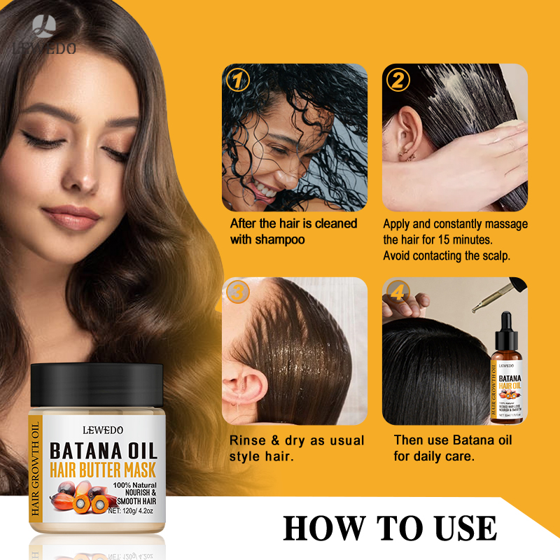 LEWEDOバタナオイル育毛キット アフリカ産急速育毛バタナ - Hair Care Fragrance Essential Oil のレビューと価格