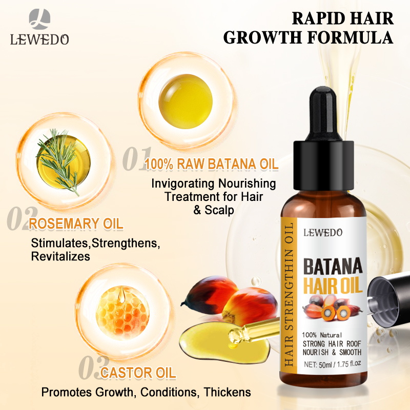 LEWEDOバタナオイル育毛キット アフリカ産急速育毛バタナ - Hair Care Fragrance Essential Oil のレビューと価格