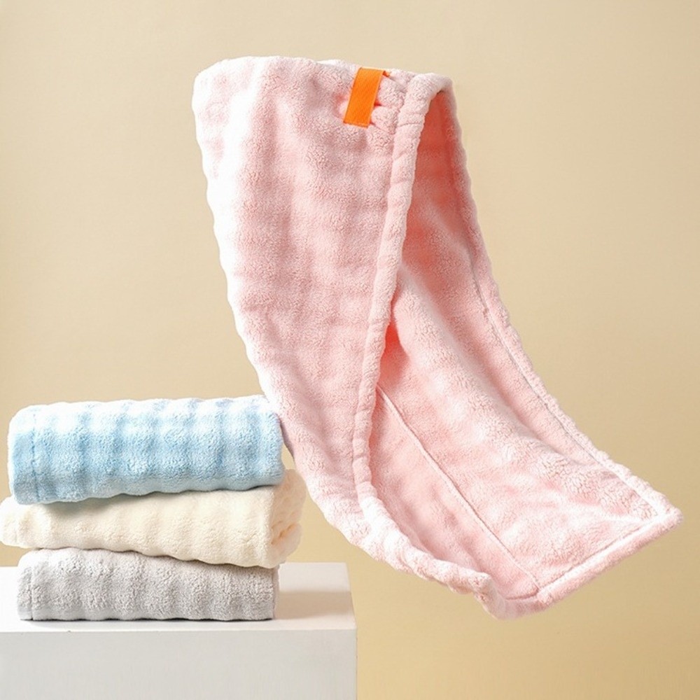 マイクロファイバー速乾ヘアドライタオル超吸収性特大バスルーム - Hair Turban Towel のレビューと価格