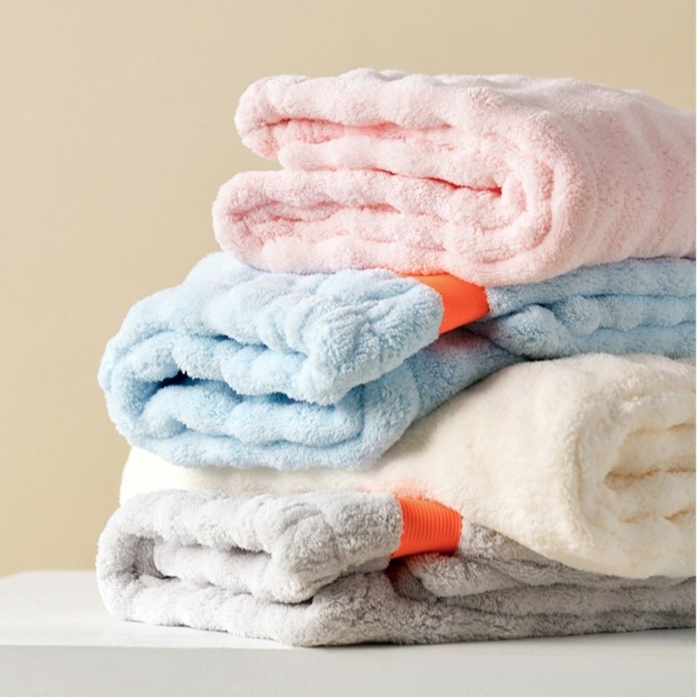 マイクロファイバー速乾ヘアドライタオル超吸収性特大バスルーム - Hair Turban Towel のレビューと価格