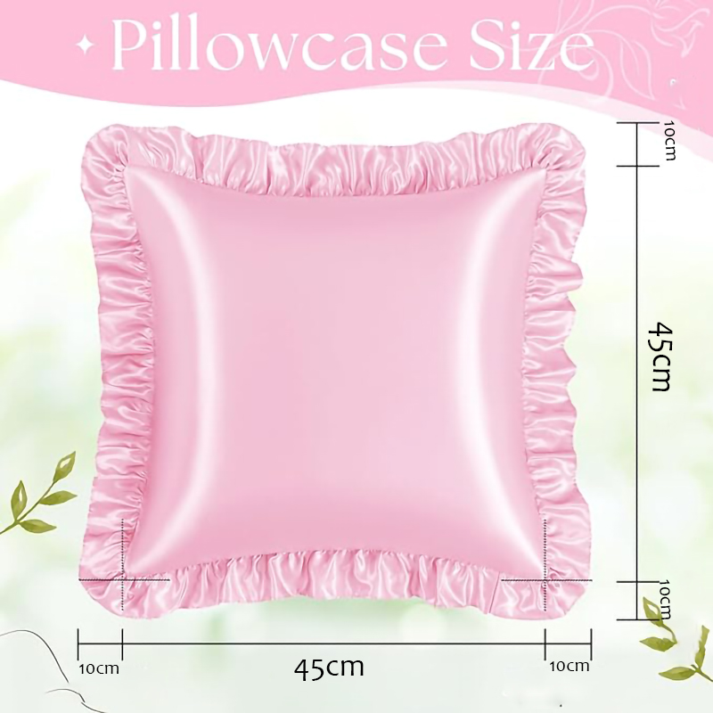 2 個のサテンフリル枕カバー、髪と肌用、無地のシルク枕カバー - Satin Pillowcase Silk のレビューと価格