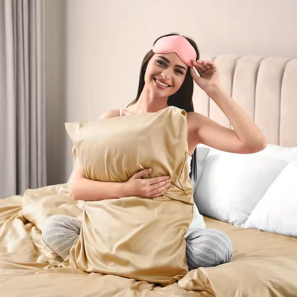 1枚入りサテン枕カバー、髪に優しいシルクのような肌触り、滑ら - Satin Pillowcase Silk のレビューと価格