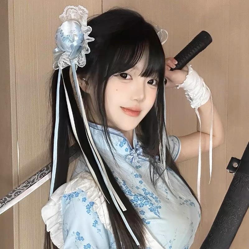 かわいいお団子ヘアピン中国風国民ファッションヘアアクセサリー - Clip In Hair Piece のレビューと価格