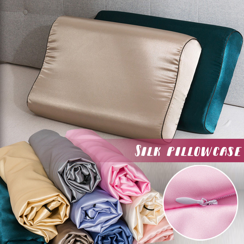 模造シルクサテンラテックス枕カバー、髪と肌に優しい、肌に優し - Satin Pillowcase Silk のレビューと価格