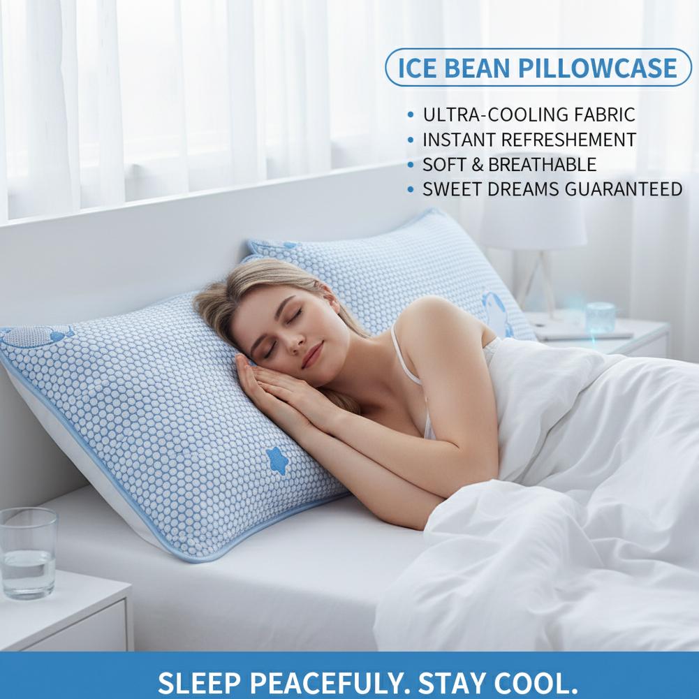 夏の涼感アイスシルク枕カバー、アイスビーンズ枕カバーセット、 - Satin Pillowcase Silk のレビューと価格