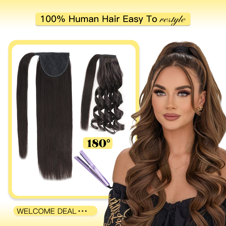 Yelo ポニーテール人毛 Migic ネクタイブラジルレミ - Clip In Hair Piece のレビューと価格