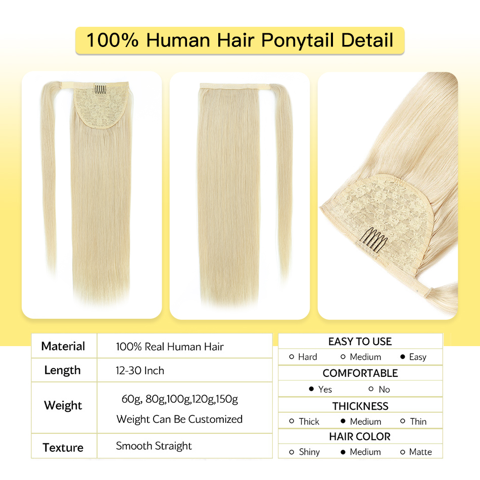 Yelo ポニーテール人毛 Migic ネクタイブラジルレミ - Clip In Hair Piece のレビューと価格